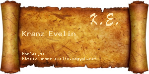Kranz Evelin névjegykártya